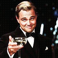 Image result for leo dicaprio cheers gif