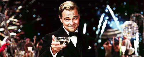 Image result for dicaprio toast gif