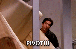 first week, pivot!