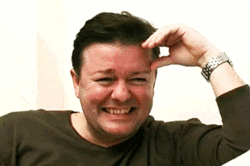 Ricky Gervais Laughing GIF - Find & Share on GIPHY