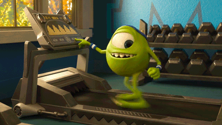 monsters inc treadmill gif